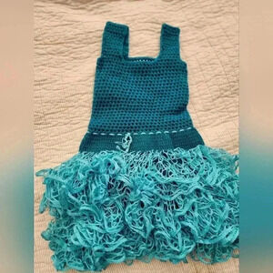Handmade baby  girl croched mermaid dress